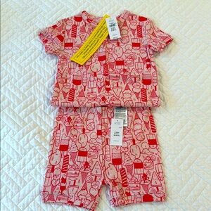 Pink Ice Cream Print Short-Sleeved PJ Set, NWT, 2T